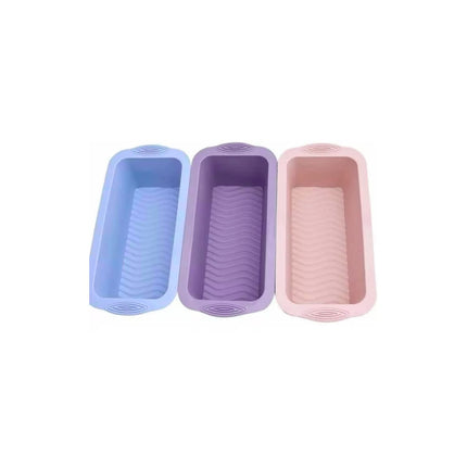 Molde De Silicona Rectangular Para Pan Molde Queque Color Morado