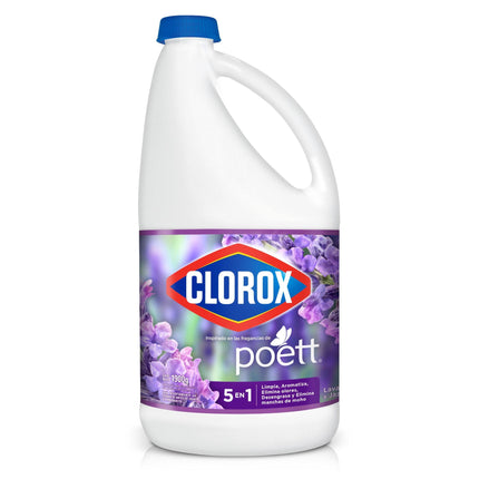 Cloro Triple Acción Líquido Flores de Lavanda Botella, 1900 ml