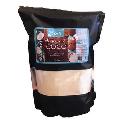 Harina De Coco 1 Kg Sin Gluten Natural Baja En Carbohidratos Bio V