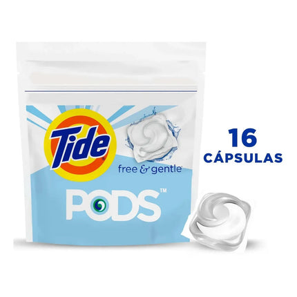 Detergente en Cápsulas Free & Gentle Tide 16 un | Apishop.cl