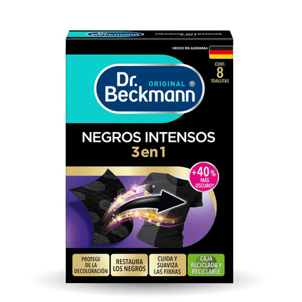 Dr. Beckmann Toallas Negros Intensos 8 unid | Apishop.cl
