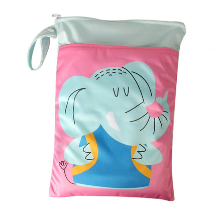 Bolsa De Pañales Portátil Reutilizable Impermeable Bolsa De Pañales Infantil Organizador De Pañales Elphant