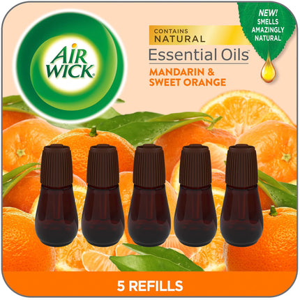 Recambio Air Wick Essential Mist, 5 unidades, mandarín y naranja dulce