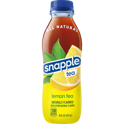 Té de limón Beverage Snapple, botella reciclada de 473 ml, paquete de 12