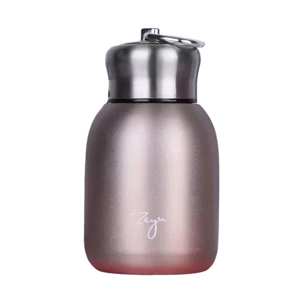 Taza De Café Aislada, Botella De Agua De Bebida De Viaje De Acero Inoxidable De 300ml Para Gimnasio, Oro Rosa