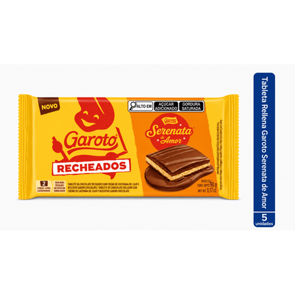 Pack 5 Serenata De Amor Tableta De Chocolate Rellena 90g