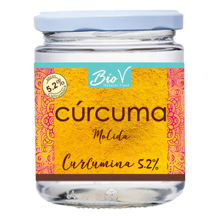 Cúrcuma 200g 5,2% Curcumina Sin Gluten Vegana Biov