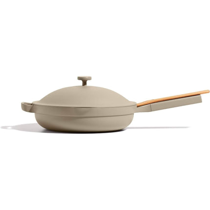 Pan Our Place, tamaño grande, de cerámica, siempre de 32 cm, con tapa y espátula