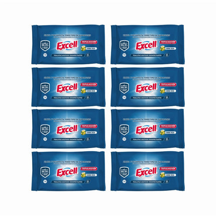 Pack 8 Toallitas Desinfectantes Excell 280 Unidades en total