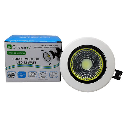 Foco Embutido Led 12W Luz Fría Blanco