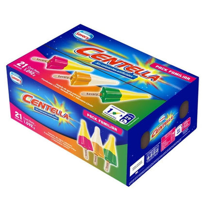 Helado Paleta 3 Sabores Caja, 21 Un x 52 g - Centella | Apishop