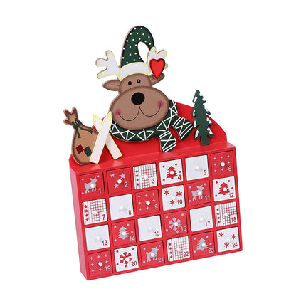 Caja De Calendario Rellenable, Organizador De Dulces, Madera Para Escritorio, Decoración Del Hogar