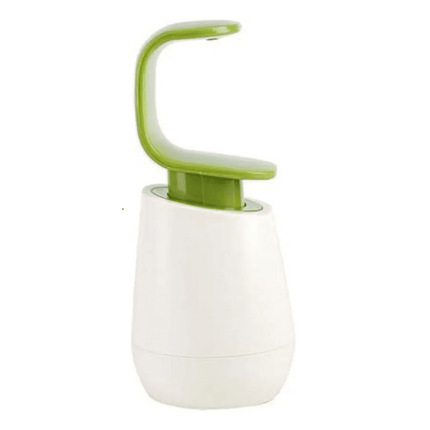 Dispensador De Jabón Botella Higiénico Blanco Con Verde