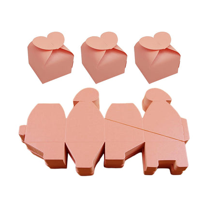50 Cajas De Dulces De Boda, Cajas De Regalo Para El Día De San Valentín, Cumpleaños, Color Rosa