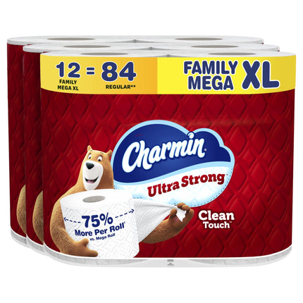 Papel higiénico Charmin Ultra Strong Clean Touch 12 Mega XL