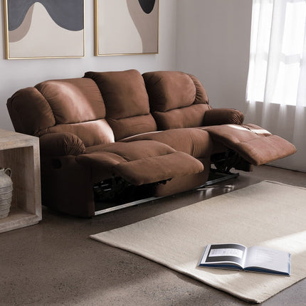 Bergere Perugia Reclinable 3 Cuerpos Tela Velvet Chocolate