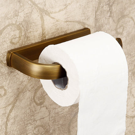 Soporte de pared para baño Leyden, latón envejecido, soporte de papel higiénico