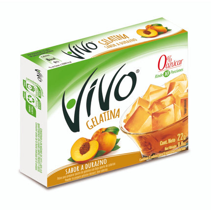 Gelatina Durazno, 22 g - Vivo | Apishop