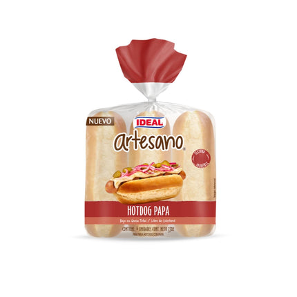 Pan De Completo Hot Dog Papa Artesano 6 Un, 370 g