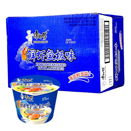 Fideo Instantaneo Kang Shi Fu Sabor a Marisco 101g*12 Potes