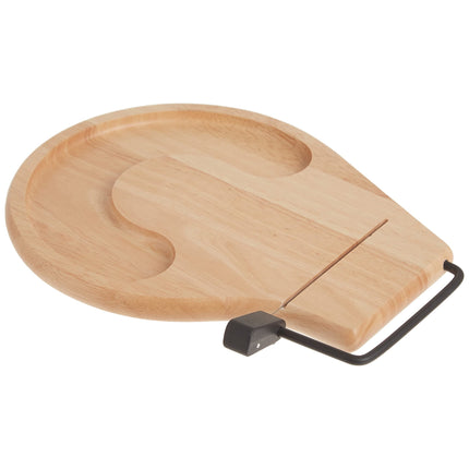 Rebanadora/bandeja para queso Prodyne con madera de haya para galletas