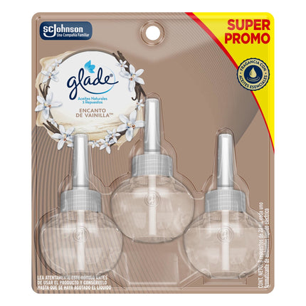 Recarga Aromatizante Eléctrico Vainilla Pack x3, 3 Un x 21 ml c/u