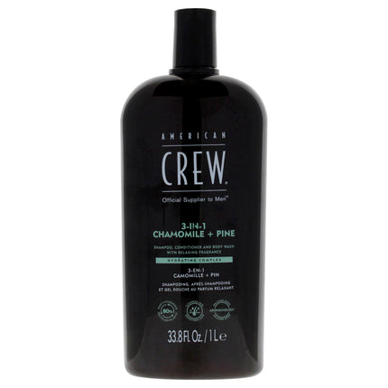 Shampoo American Crew 3-En-1 Chamoline Plus Pine 1000ml Hombre