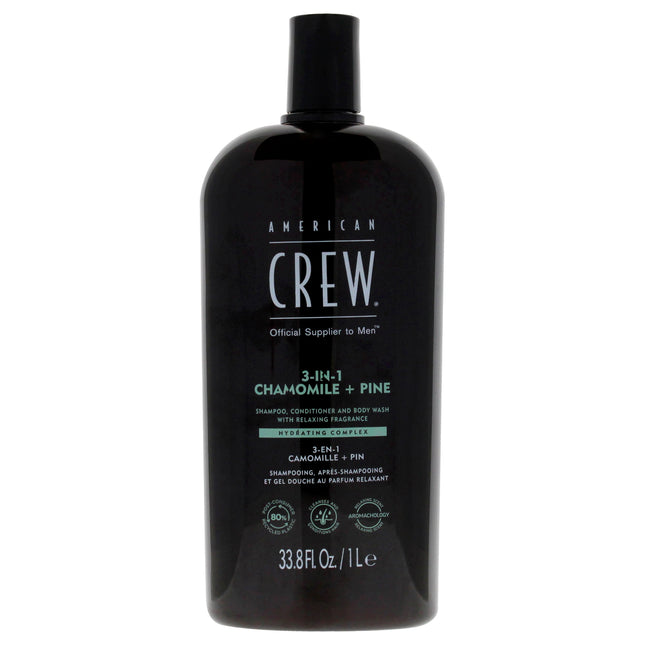 Shampoo American Crew 3-En-1 Chamoline Plus Pine 1000ml Hombre