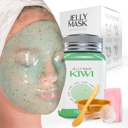 Jelly Mask BRÜUN Peel-Off Kiwi para cuidado facial Set de spa de 680 ml