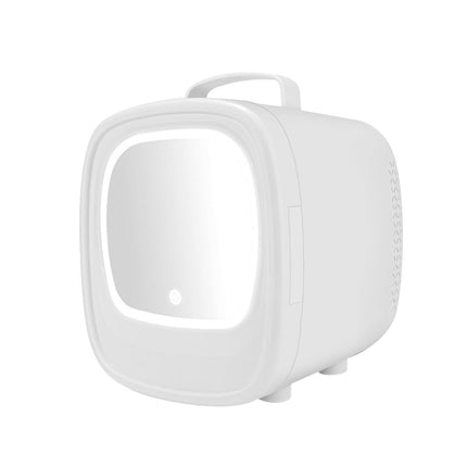 Nevera 6L Para El Cuidado De La Piel Con Espejo De Maquillaje Led, Mininevera Para Alimentos, Cuidado De La Piel, Uso Doméstico En Coche Blanco