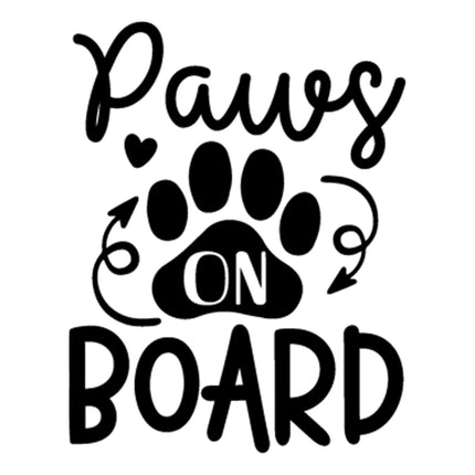 Sticker Paws On Board Mascota A Bordo Auto Camioneta Suv
