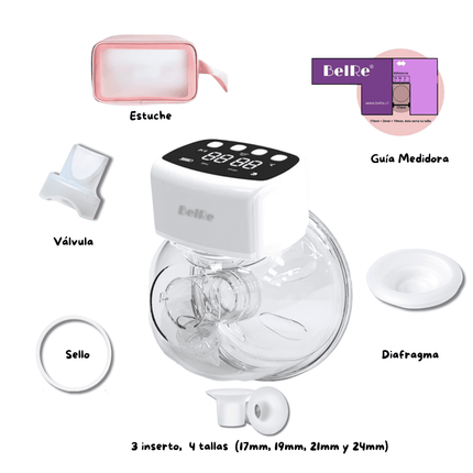 Extractor de Leche Inalámbrico (incluye 4 medidas y repuestos)