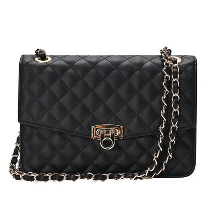 Bandolera GM LIKKIE acolchada para mujer de piel vegana negra