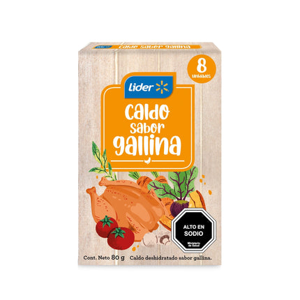 Caldo Sabor Gallina (8 Tabletas) Caja, 80 g