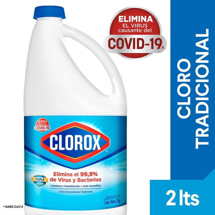 Cloro Triple Acción Líquido Tradicional Botella, 2000 ml