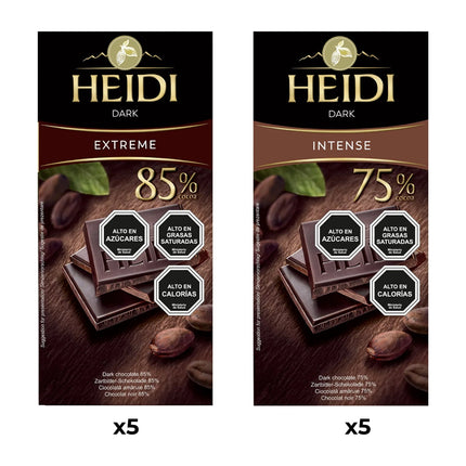 Pack 5 tableta extreme 80g+5 Heidi intense 80g