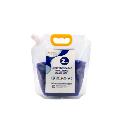 Perlas desecantes de gel de sílice Adsorbco, 0,9 kg, azul a rosa