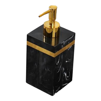Dispensador De Jabón Con Textura De Mármol, Dispensador De Jabón Para Hotel, Baño, Cocina, 500ml, Negro