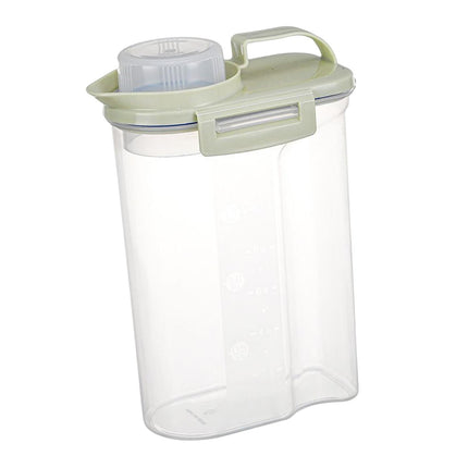 Contenedor De Almacenamiento De Cereales Frascos De Almacenamiento Para Cocina Suministros Para Hornear Nueces 2.5 Kg Verde