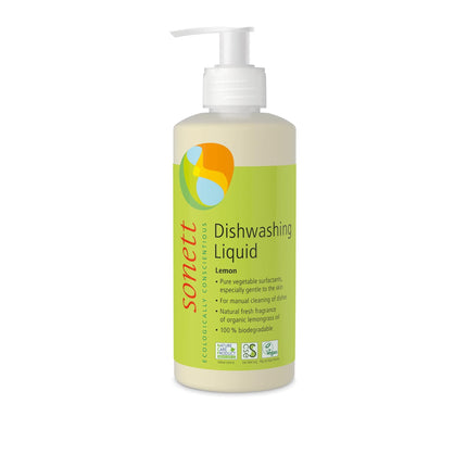 Sonett Detergente Líquido Orgánico para Vajilla Limón 300 ml Biodegradable