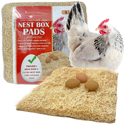 Nest Box Pads Paking Order para cajas anidadoras de pollos (paquete de 5)