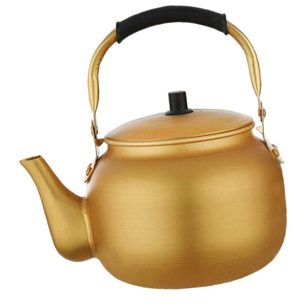 Hervidor De Té Fácil De Limpiar, Hervidor De Aluminio Dorado Para El Hogar, Camping, Picnic