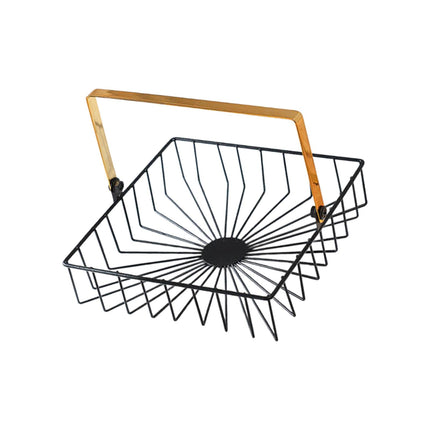 Soporte Para Encimera De Mesa De Cesta De Frutas Con Asa Para Pan De Fruta, Comedor, Cuadrado