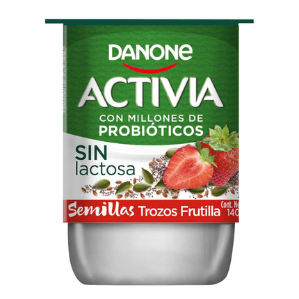 Yoghurt con Probiótico y Semillas con Trozos Frutilla Pote, 140 g | Apishop