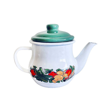 Tetera de té enlozada diseño vintage