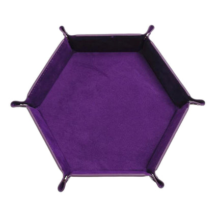 Soporte Plegable Para Bandeja De Dados, Terciopelo De Cuero PU Para Juegos De Mesa, Dulces, Auriculares