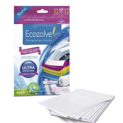 Ecozolve Detergente en Laminas 32 laminas | Apishop.cl