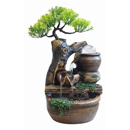 Fuente Agua Cascada Decorativo Adorno Mesa Hogar Jhn