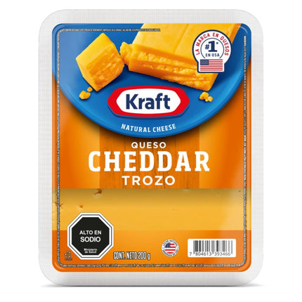 Queso Cheddar Trozo Kraft 200G, 200 g