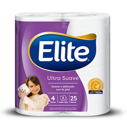 Elite Papel Higiénico Doble Hoja 25 metros 4 rollos | Apishop.cl
